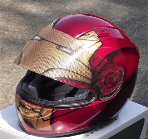 Iron Man Custom Painted Motorcycle Helmet | Etsy