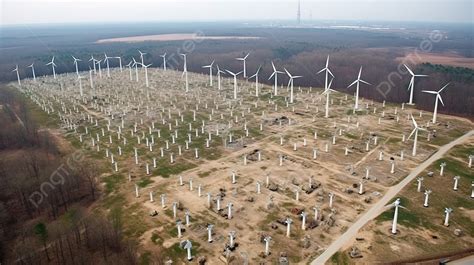 Aerial View Of Large Wind Turbine Field Background, Wind Turbine Graveyard Picture, Turbine ...