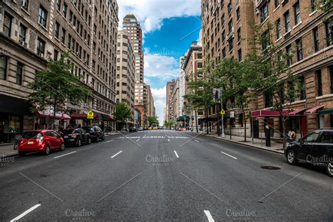 New York City Manhattan empty street ~ Architecture Photos ~ Creative Market