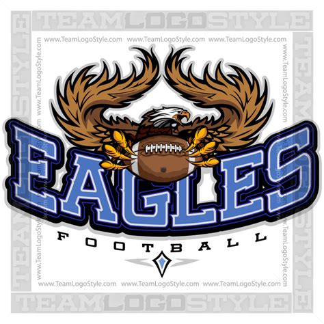 Team Logo - Eagles Football - Vector Clipart Eagles