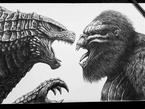 @alexvaldez1992 - @ AlexValdez1992 - #GodzillavsKong #OneWillFall Face to face! Amazing art in ...