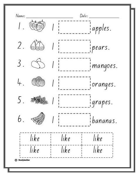 I Like Bananas - Student Activity Sheets - Studyladder Interactive Learning Games