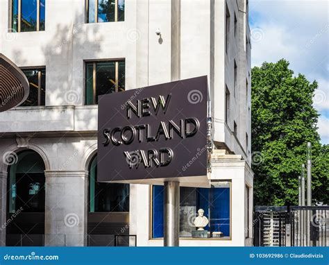 New Scotland Yard Police Sign in London, Hdr Editorial Photo - Image of ...