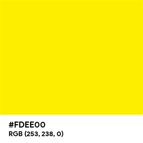 Aureolin color hex code is #FDEE00