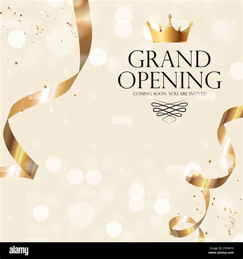 Grand Opening Luxury Invitation Banner Background. Vector Illustration ...