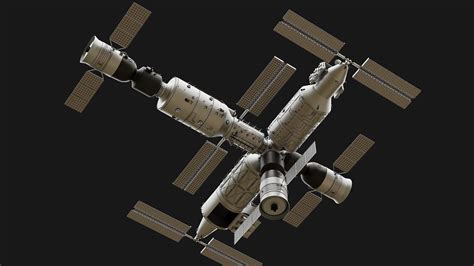 Tiangong Space Station 3D model | CGTrader