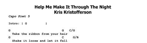 Kris Kristofferson – Help Me Make It Through The Night | Guitar Lesson