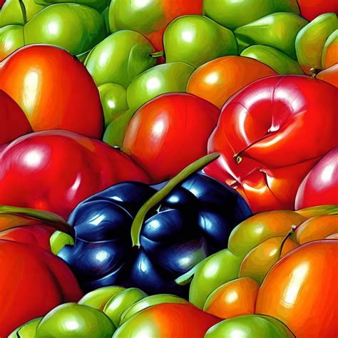 Colorful Fruits Art by Peter Lloyd Airbrush Style Art by Hajime ...