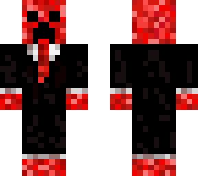 red creeper in suit | Minecraft Skin