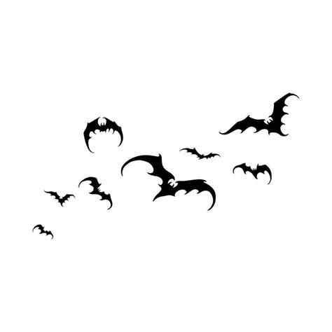 Bat vampire vector. scary ghost bat silhouette flying on white ...