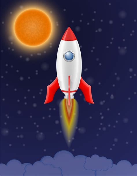 space rocket retro spaceship vector illustration 513865 Vector Art at Vecteezy