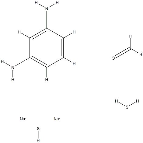 Formaldehyde, reaction products with m-phenylenediamine, sodium sulfide (Na2S) and sulfur ...