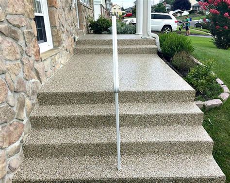 Beautiful Decorative Concrete Steps | Concrete resurfacing, Concrete ...