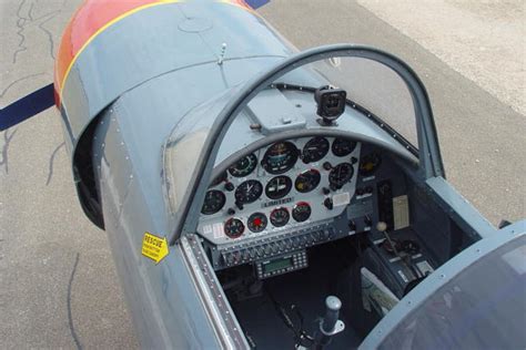 Front cockpit of the Nanchang CJ-6 VH-YUM.