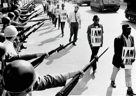 Civil Rights Marchers With I Am A Man Photograph by Bettmann - Fine Art ...