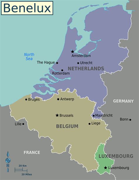 Benelux Countries Map • Mapsof.net