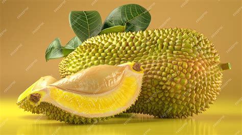 Premium Photo | 3D rendering of a realistic jackfruit The jackfruit is a tropical fruit that is ...