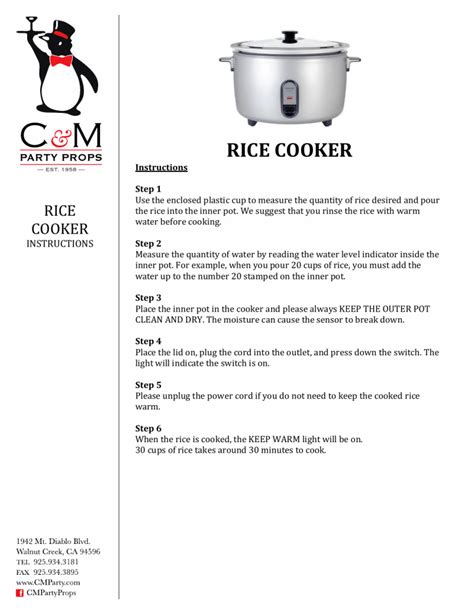 RICE COOKER | Manualzz