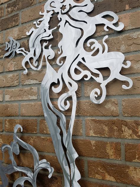 Mermaid Metal Wall Art, Aluminum Mermaid, Metal Mermaid, Fish Metal Art, Ocean Metal Art, Beach ...