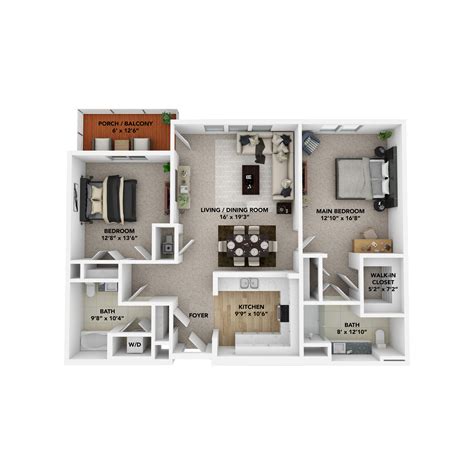 Apartment Floor Plans - Brookhaven at Lexington