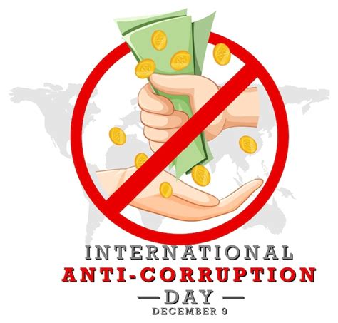 Free Vector | International Anti corruption day poster design