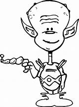 Space Alien With Ray Gun Coloring Page  Wecoloringpagecom sketch template