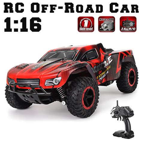 1/16 RC Car Truck Car 15KM/h 2.4G 4WD Partial Waterproof Brushed Short ...