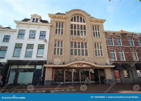 Old Cinema Building Named Lido in the Inner City of the Town Leiden in the Netherlands ...