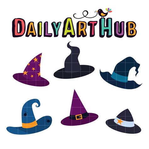 Witches Hats Clip Art Set – Daily Art Hub // Graphics, Alphabets & SVG