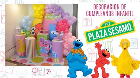 Decoración de CUMPLEAÑOS de PLAZA SESAMO / Infantil / Elmo / Birthday / Party - YouTube