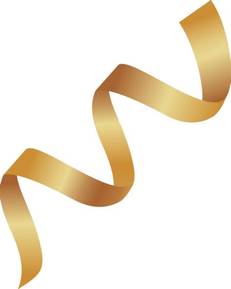 Golden Curl Ribbon Element On White Background. 24461444 Vector Art at Vecteezy