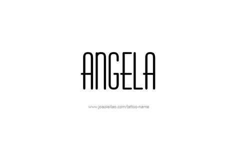 Angela Name Tattoo Designs