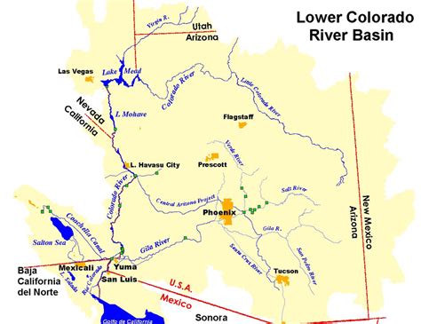 Colorado River Dams Map