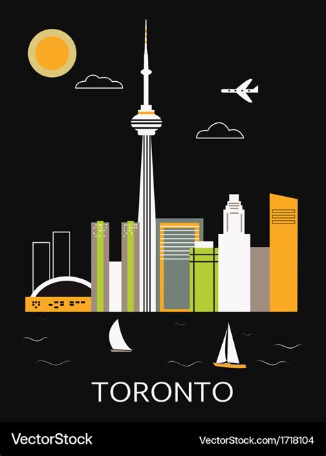 Toronto city Royalty Free Vector Image - VectorStock