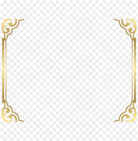 Download Fancy Border Clip Art Gold Frame Border PNG Image With Transparent Background png ...