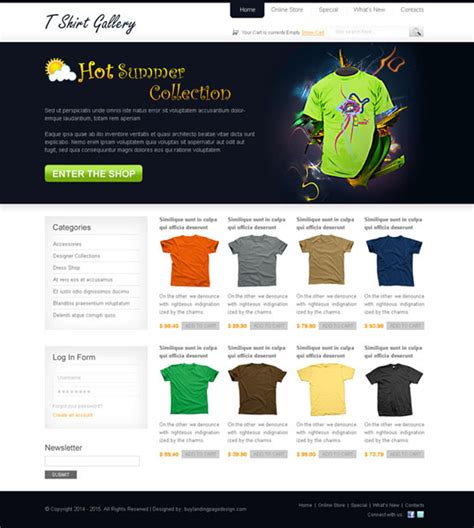 T-Shirt Business Website Template