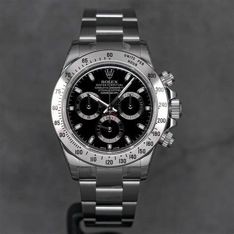 ROLEX DAYTONA BLACK STEEL BLACK 'APH' DIAL (2014) - IDWX