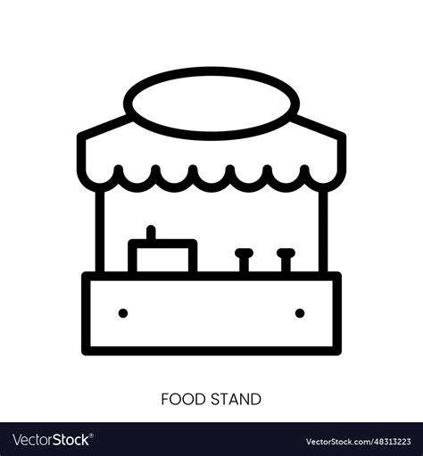 Food stand icon line art style design isolated Vector Image