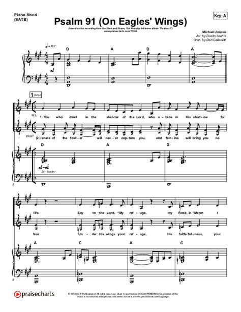 Psalm 91 (On Eagle's Wings) Sheet Music PDF (Shane & Shane / The Worship Initiative) - PraiseCharts