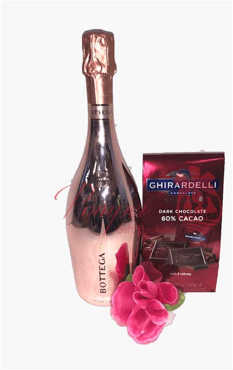 Pretty In Pink Prosecco Gift Set, Bottega Rose Gold - Champagne, HD Png Download - kindpng