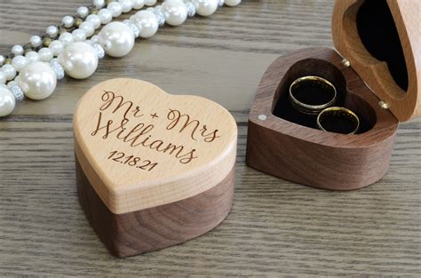 Wedding Ring Box, Ring Bearer Ring Box, Wodden Ring Box, Personalized Ring Box Wedding, Wedding ...