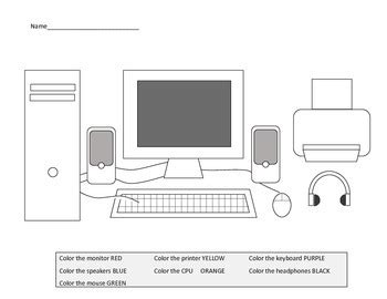 Parts of a Computer Worksheets - Including Laptop Diagram | TPT