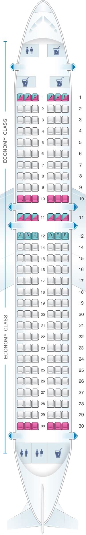 Airbus A320neo Seat Map