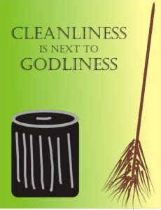 cleanliness is next to godliness