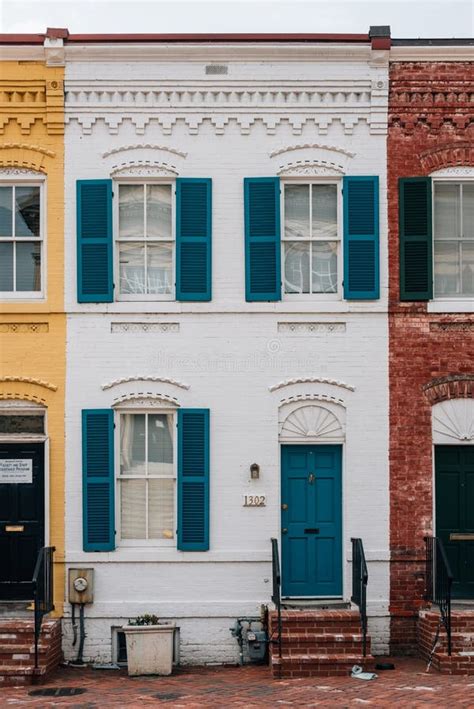 Row Houses in Georgetown, Washington, DC Editorial Stock Photo - Image ...