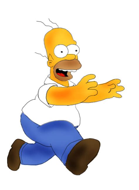 Homer Simpson running by sfenne on DeviantArt