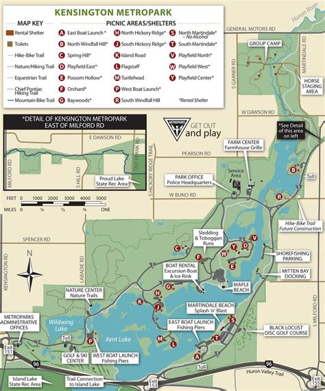 Kensington Metropark Map - Life Challenge