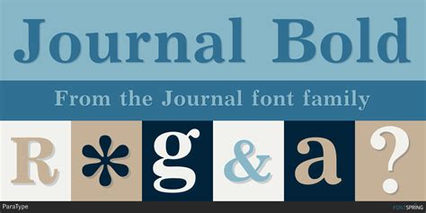 Journal Font | Fontspring