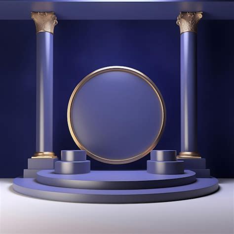 Premium AI Image | Design interior podium 3d stage pedestal