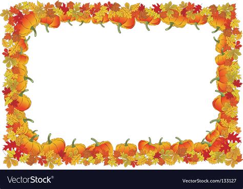 Thanksgiving day autumnal frame Royalty Free Vector Image